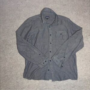 Patagonia Organic Cotton Button Up Shirt Gray Size L